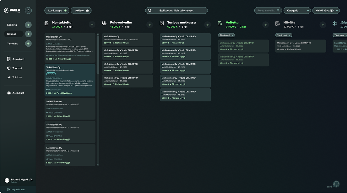 Vaula CRM Screenshot